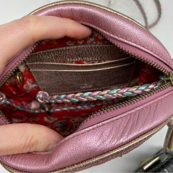 Gucci Women’s Quilted Laminated Calf Skin Multi Color Mini Crossbody Purse - Picture 6 of 6